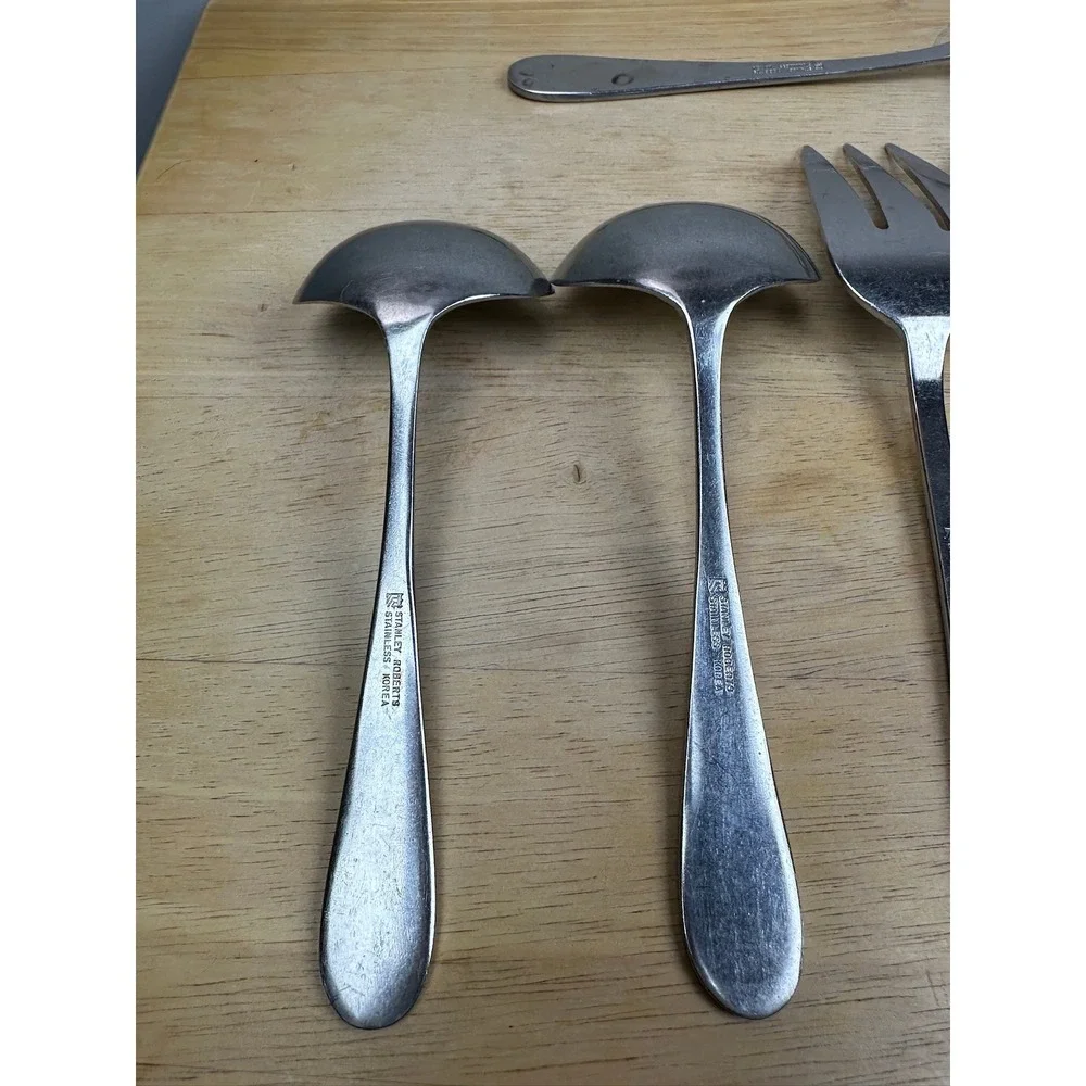 Stanley Roberts Stainless Flatware 7 Replacement Pieces‎ Satin Modern Taiwan SRB